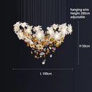 DecorBites™ Crystal Flower Chandelier: Luxury Ceiling Pendant Light for Home Decor