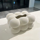 DecorBites™ Cloud Ceramic Tissue Box - White Porcelain Desk Decoration