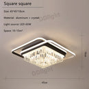 Modern black crystal industrial pendant chandelier set living room