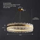 DecorBites™ Crystal LED Chandelier: Gold/Black Luxury Pendant Lighting for Home