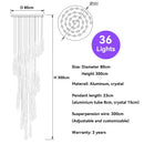 Modern gold crystal raindrop pendant lights – foyer chandelier