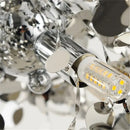 DecorBites™ Leaf Chrome Ceiling Chandelier for Living Room, Bar, or Balcony Lighting