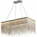 DecorBites™ LED Aluminum Tassel Chandelier: Modern Dimmable Light for Living Room, Hotel, Hall