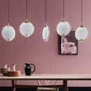 DecorBites™ Clear Pink Glass Horo Pendant Light LED for Loft Bar Art Deco Kitchen