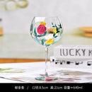 DecorBites™ Crystal Hand-Painted Floral Wine Goblet - Chinese Antique Red Wine Glass