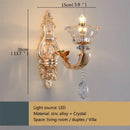 DecorBites™ Gold Crystal Wall Sconce LED Lamp for Home Bedroom & Living Room