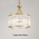 DecorBites™ Golden Copper Glass Chandelier LED Ceiling Pendant Light