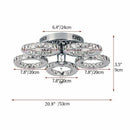 DecorBites™ Crystal LED Rings Ceiling Chandelier Dimmable Luminaire
