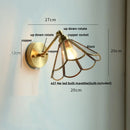 DecorBites™ Clear Glass LED Wall Lights Pull Chain Switch Modern Bedside Lamp