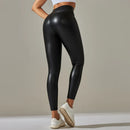 Women PU Leather Leggings – High-Waist Oversized Trendy Yoga Pants