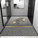 DecorBites™ Grey Crystal Velvet Entrance Rug - Luxe Absorbent, Anti-Slip, Easy-Clean Living Room Carpet