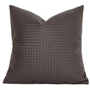 DecorBites™ Geometric Faux Leather Throw Pillow Cover - Modern Luxury Pillowcase
