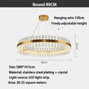 DecorBites™ Crystal LED Ring Chandelier | Modern Pendant Light Fixture