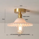 DecorBites™ Green Flower Glass LED Ceiling Light Fixture - Nordic Modern Design