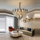 DecorBites™ Gold Crystal LED Chandelier Lighting for Dinning Table
