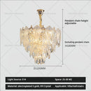 DecorBites™ French Crystal Chandelier Cream Wind Lighting Elegant Luxury Lights