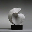 DecorBites™ Golden Ring Black and White Striped Abstract Resin Figurines Home Decor