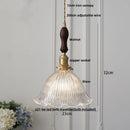 DecorBites™ Clear Glass Knob Switch LED Pendant Light Fixture: Modern Nordic Hanging Chandelier