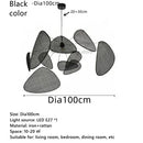 DecorBites™ Black Rattan Ceiling Chandelier for Elegant Indoor Lighting