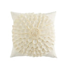 DecorBites™ 3D Velvet Flower Pillow Covers in Yellow Beige 45x45cm