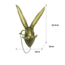 Antique Bronze Colour Animal Head Resin Pendant Office Background Wall Deer Head Wall Hanging Decor Crafts Home Indoor Ornaments