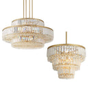 DecorBites™ Gold Crystal LED Multi-layer Pendant Lights for Living Room Bedroom Decoration