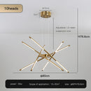 DecorBites™ Gold LED Ceiling Chandelier for Living Room Bedroom Kitchen - Dimmable Pendant Light