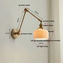 DecorBites™ Ceramic Copper LED Wall Lights with Pull Chain Switch - Nordic Modern Bedside Lamp