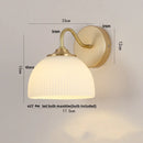 DecorBites™ Iron White Glass LED Wall Lamp Sconce Pull Chain Switch Nordic Modern Stair Light
