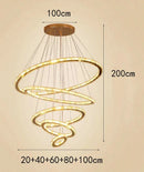 DecorBites™ Crystal Stair Chandelier: Modern Indoor LED Ceiling Hanging Light