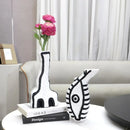 DecorBites™ Abstract Geometric Eye Pattern Vase Resin Handicraft Room Decoration