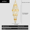 DecorBites™ Crystal Duplex Chandelier: Luxe Hollow Design for Living Room, Staircase.