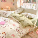 DecorBites™ Cotton Floral Print Bedding Set: Comfortable Sleep Quilt Cover & Fitted Sheet in All Seasons