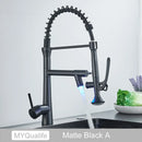 DecorBites™ Dual Spout LED Kitchen Faucet 360 Rotate Hot Cold Mixer for Stylish Sink