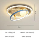 DecorBites™ Kids Moon Astronaut LED Ceiling Light for Eye Care in Blue Pink Carton Theme