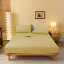 DecorBites™ Cozy Solid Color Fitted Sheet - All Seasons Mattress Cover