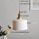 DecorBites™ Brown Wood Ceramic Tassel LED Pendant Lights for Modern Interior Lighting