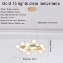 DecorBites™ Gold LED Chandelier, Modern Pendant Light for Living Room, Kitchen, Bedroom, Dining Room