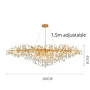 DecorBites™ Crystal Dendritic Chandelier: Modern Luxe for Living Room, Dining Room, Bedroom, Hotel Lobby