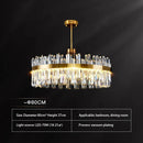DecorBites™ Gold Round Crystal Pendant Light Chandelier for Bedroom and Living Room