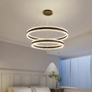 DecorBites™ Circle Rings LED Chandelier for Living & Dining Room - Modern Acrylic Aluminum Lighting
