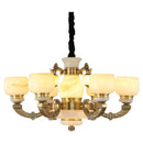 DecorBites™ All Copper Jade Chinese Chandelier: Modern & Simple Living Room Lighting
