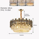 DecorBites™ K9 Crystal Modern Ceiling Chandelier for Living Room Lighting Fixture
