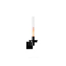 DecorBites™ Clear Glass Black Metal Wall Light for Stairs, Aisle, Parlor, Bedroom - 3000K