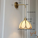 DecorBites™ Amber Glass LED Wall Light Modern Nordic Bedroom Reading Lamp