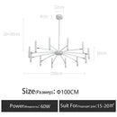 DecorBites™ LED Ceiling Chandelier: Minimalist Nordic Home Lighting for Living Room, Bedroom, Dining Area