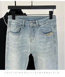 Men Skinny Jeans – Light Color Slim Fit Casual Fashion Denim