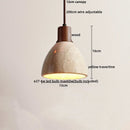 DecorBites™ LED Hanging Light Fixture Yellow Travertine Nordic Wire Adjustable Pendant Lamp
