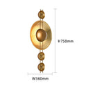 DecorBites™ Gold Round Villa Wall Lamp: Retro LED Lighting for Corridor, Living Room, Bedroom.
