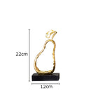 DecorBites™ Fruit Shaped Metal Crafts Apple/pear Hollow Out Sculpture Modern Home Decor